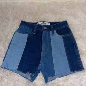 Hollister 00 Patchwork Curvy High Rise Shorts